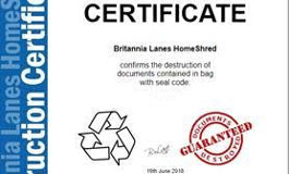 Destruction Certificate